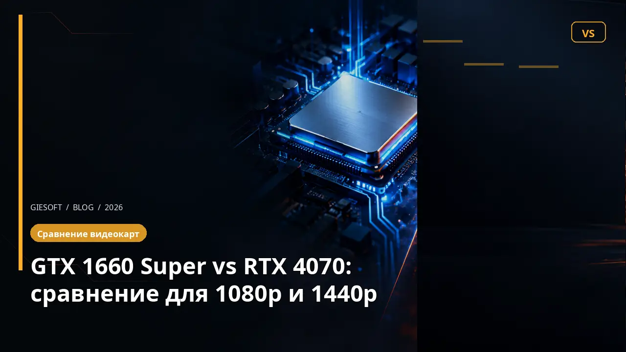 GTX 1660 Super vs RTX 4070: сравнение для 1080p и 1440p