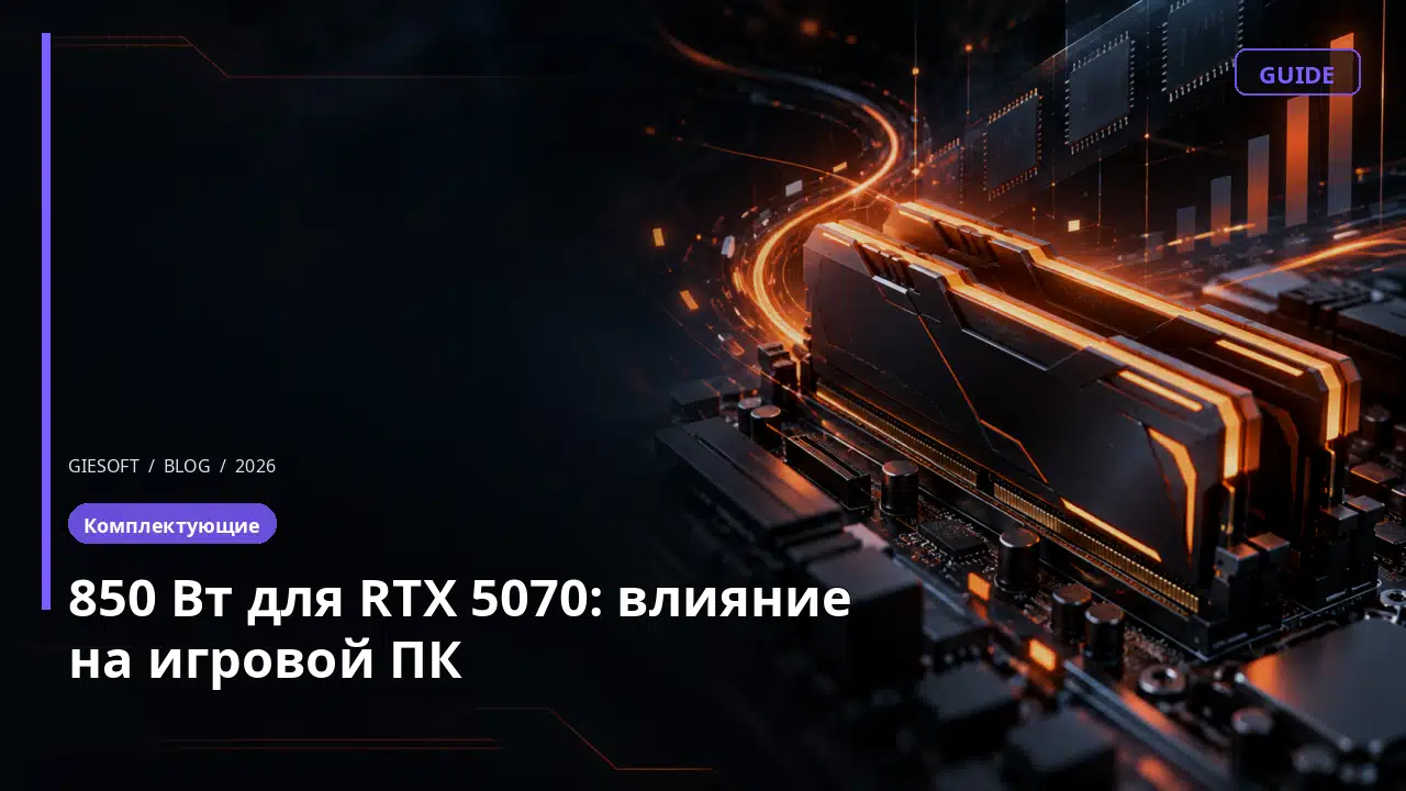 850 Вт для RTX 5070: влияние на игровой ПК