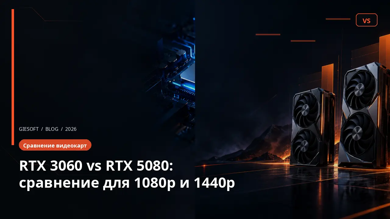 RTX 3060 vs RTX 5080: сравнение для 1080p и 1440p