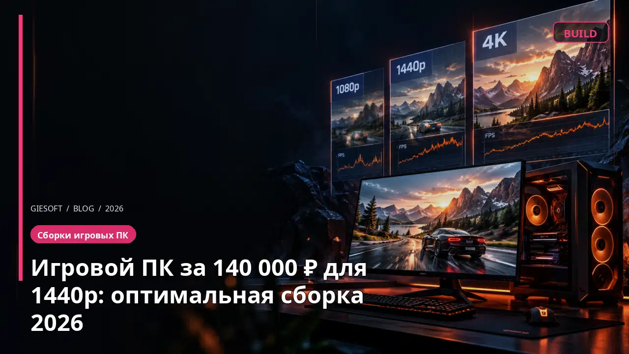 Игровой ПК за 140 000 ₽ для 1440p: оптимальная сборка 2026
