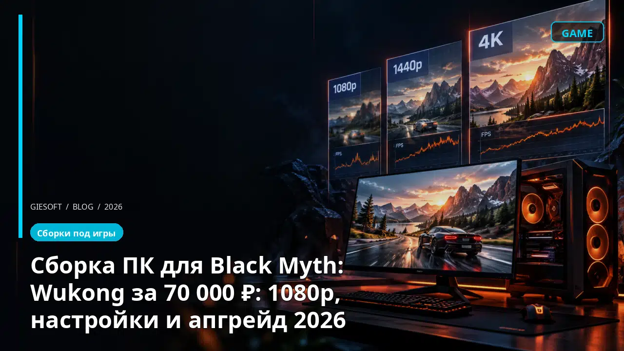Сборка ПК для Black Myth: Wukong за 70 000 ₽: 1080p, настройки и апгрейд 2026