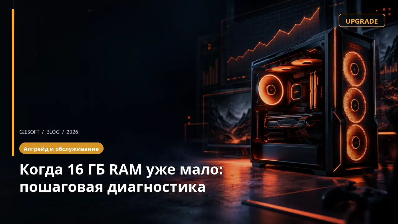 Когда 16 ГБ RAM уже мало: пошаговая диагностика