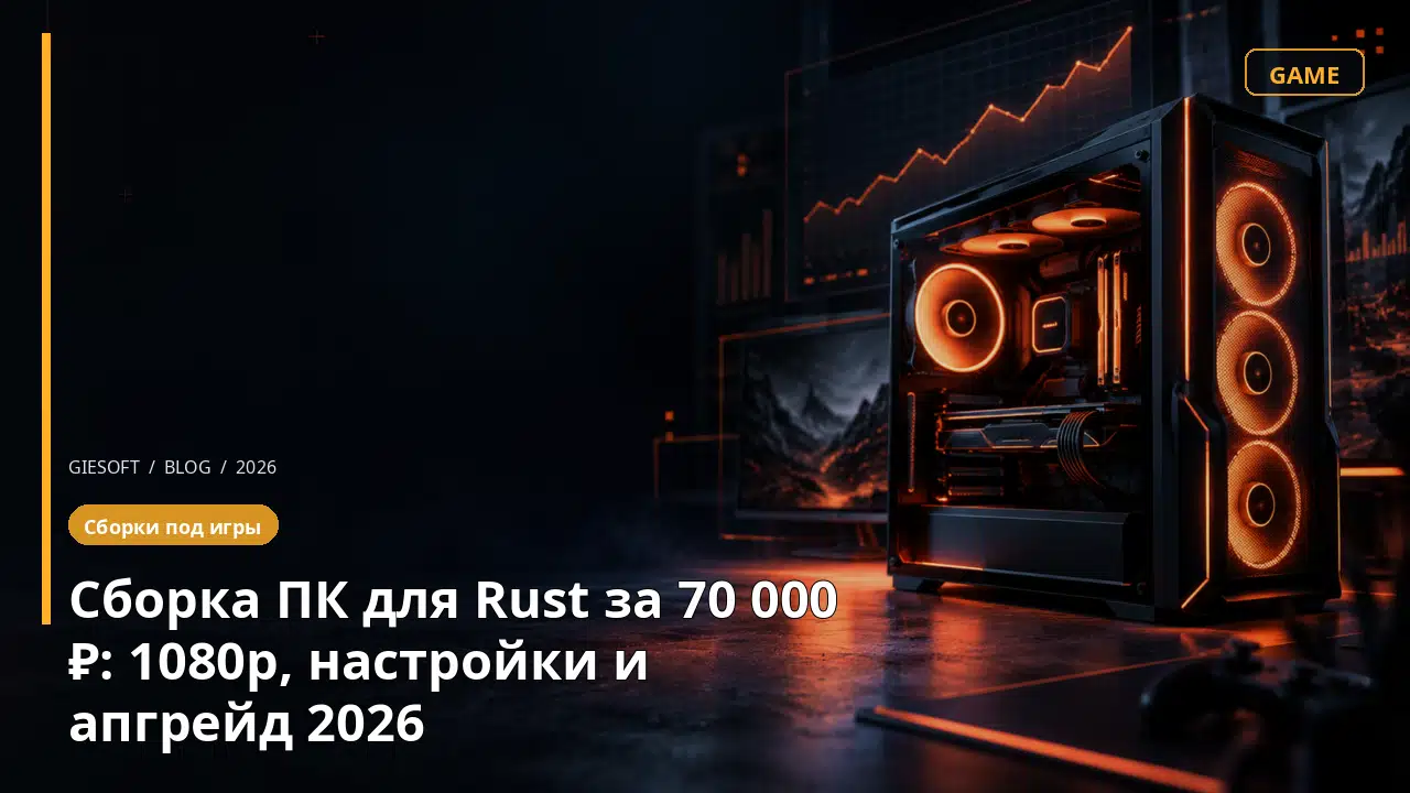 Сборка ПК для Rust за 70 000 ₽: 1080p, настройки и апгрейд 2026