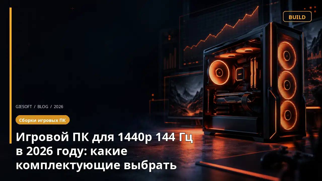 Игровой ПК для 1440p 144 Гц в 2026 году: какие комплектующие выбрать