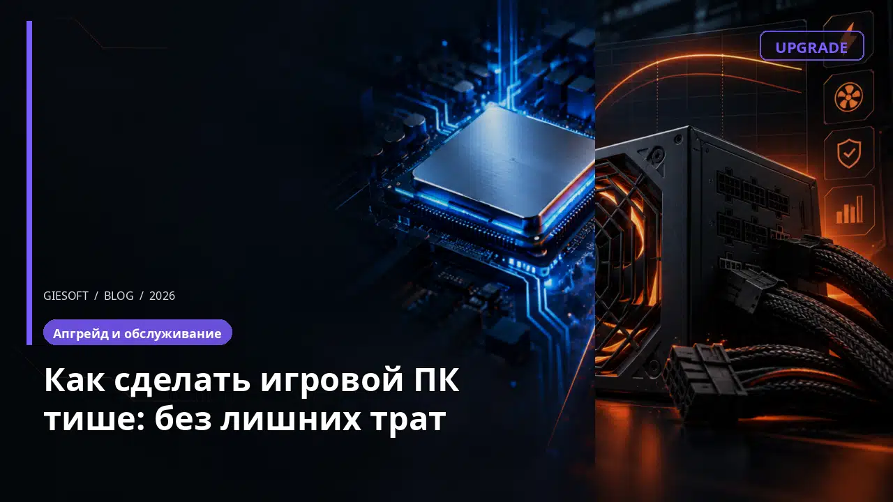 Как сделать игровой ПК тише: без лишних трат