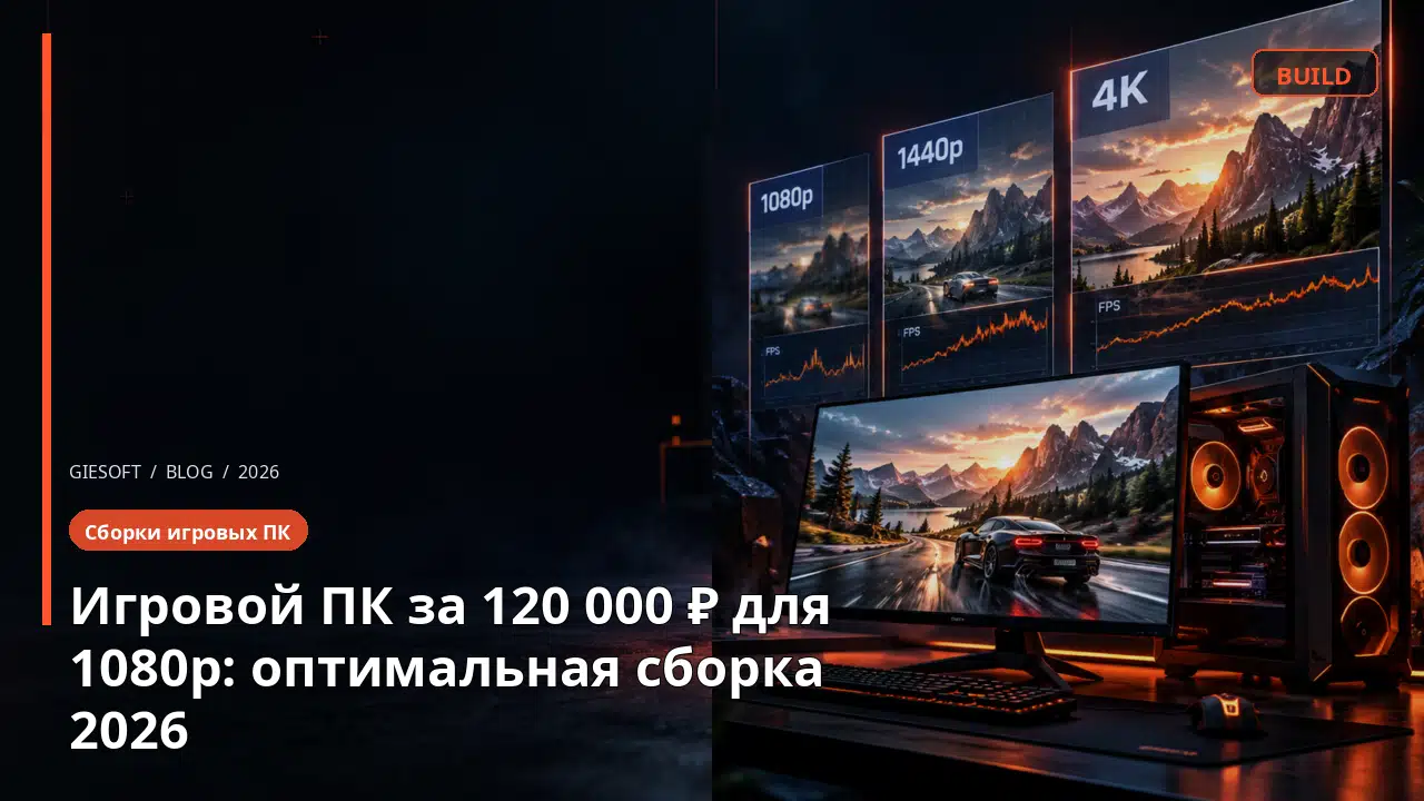 Игровой ПК за 120 000 ₽ для 1080p: оптимальная сборка 2026
