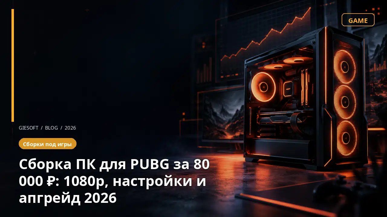 Сборка ПК для PUBG за 80 000 ₽: 1080p, настройки и апгрейд 2026