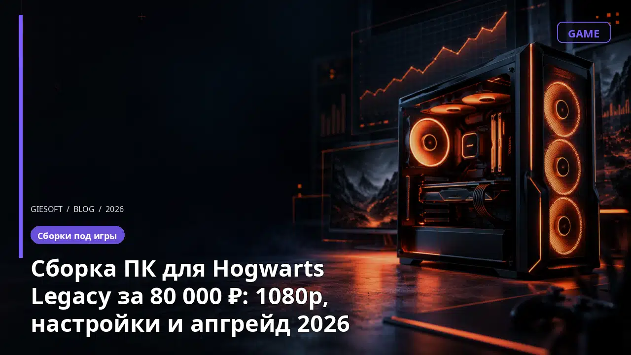 Сборка ПК для Hogwarts Legacy за 80 000 ₽: 1080p, настройки и апгрейд 2026