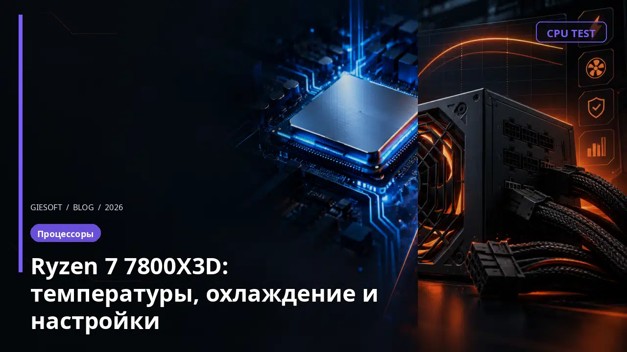 Ryzen 7 7800X3D: температуры, охлаждение и настройки