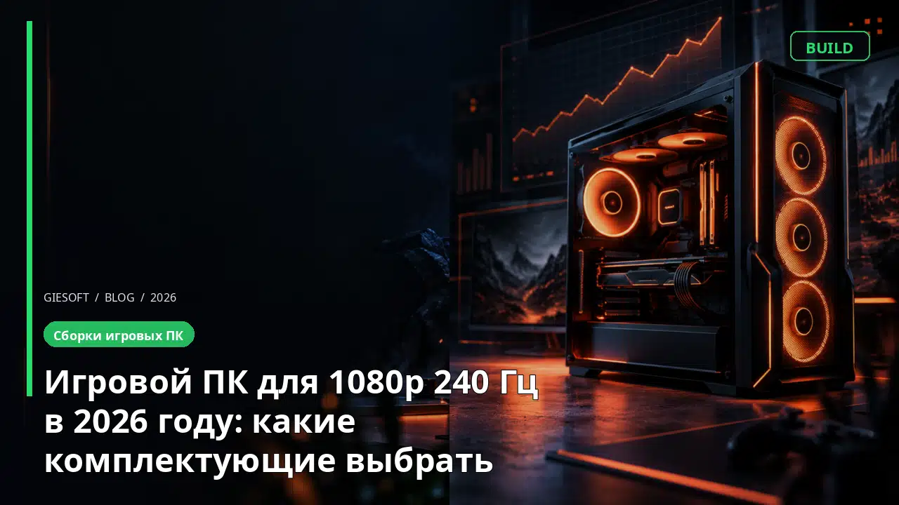Игровой ПК для 1080p 240 Гц в 2026 году: какие комплектующие выбрать