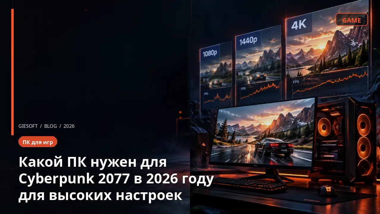 Какой ПК нужен для Cyberpunk 2077 в 2026 году для высоких настроек