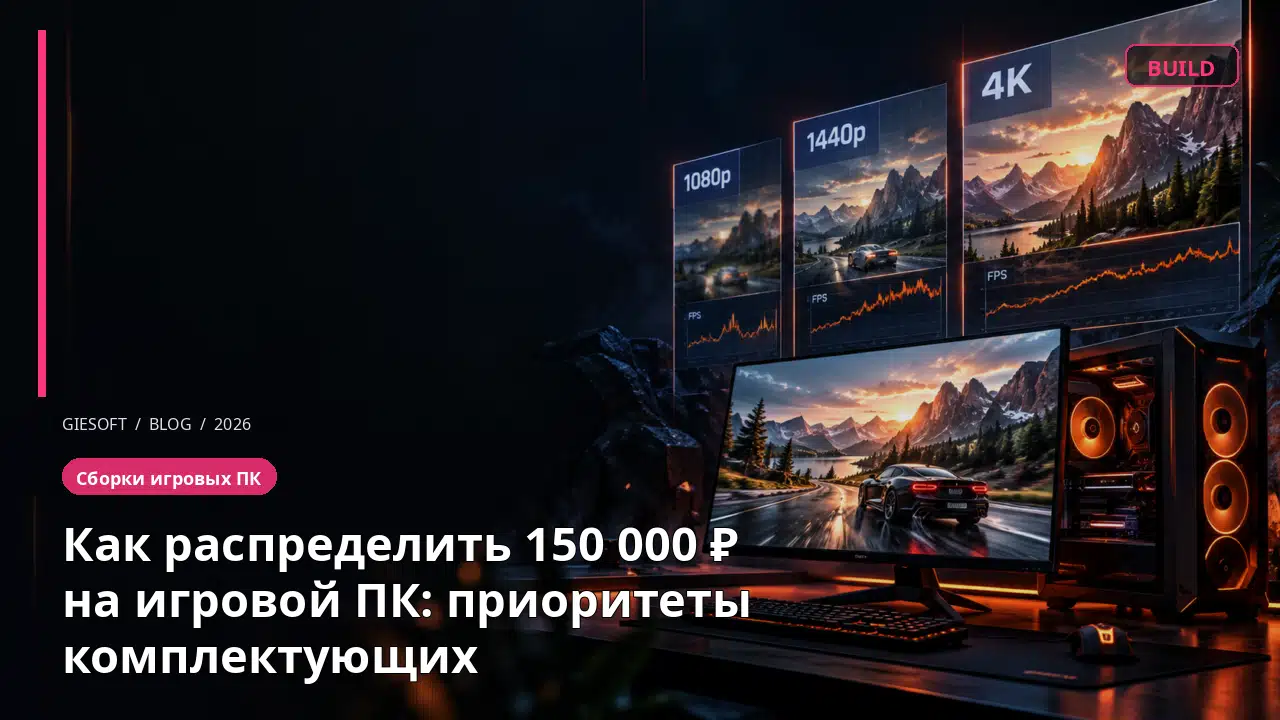 Как распределить 150 000 ₽ на игровой ПК: приоритеты комплектующих