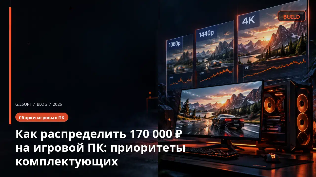 Как распределить 170 000 ₽ на игровой ПК: приоритеты комплектующих