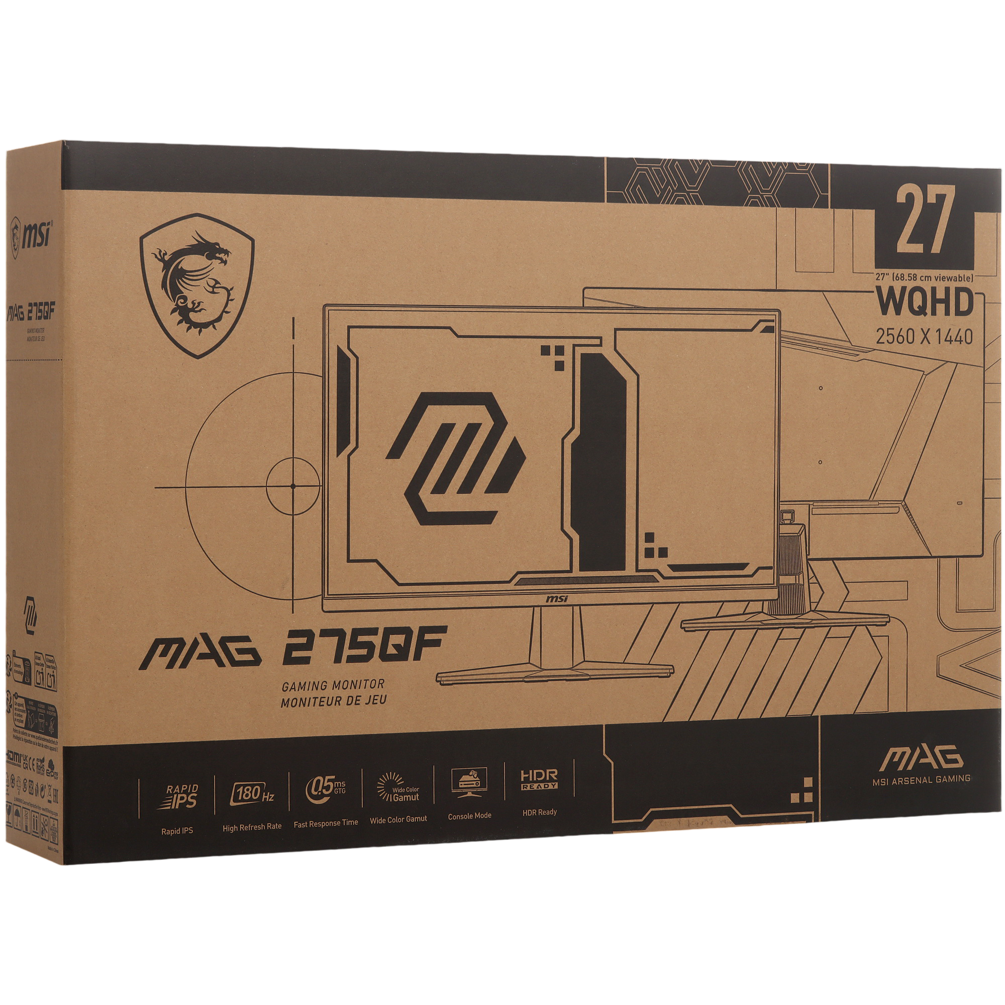 27 Монитор MSI MAG 275QF черный