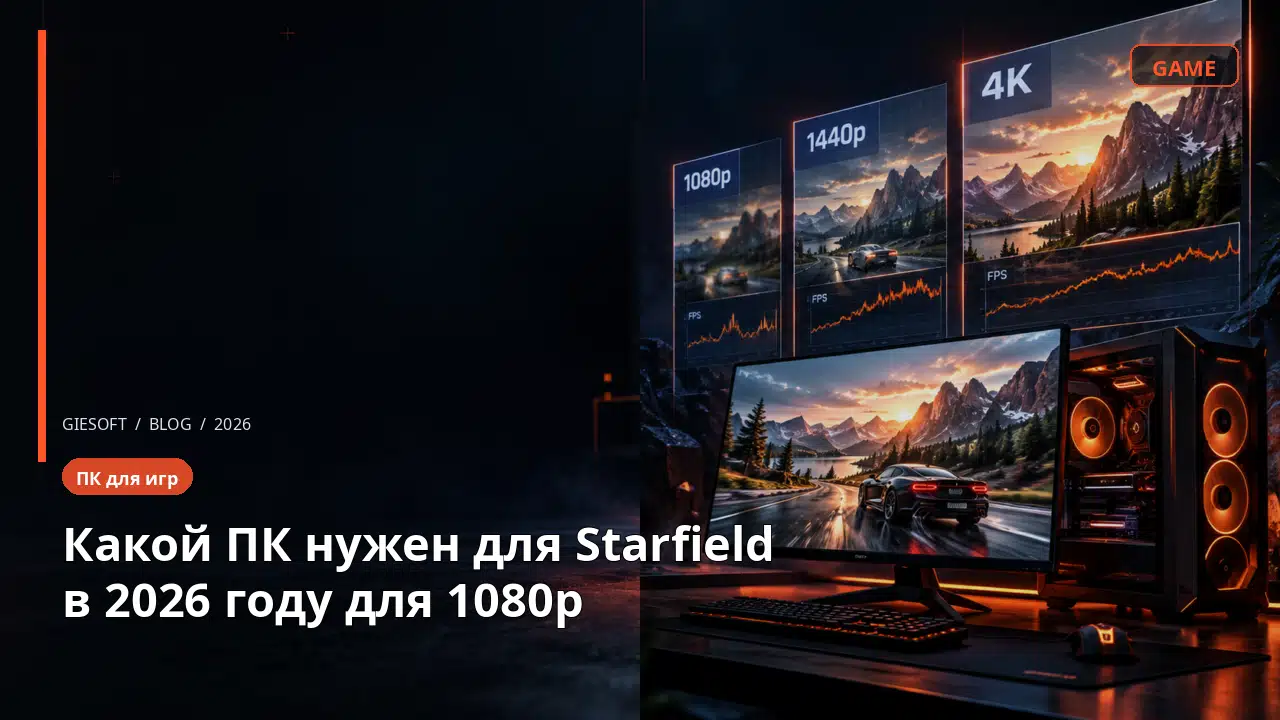 Какой ПК нужен для Starfield в 2026 году для 1080p