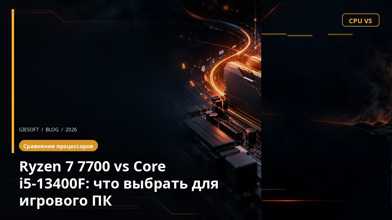 Ryzen 7 7700 vs Core i5-13400F: что выбрать для игрового ПК