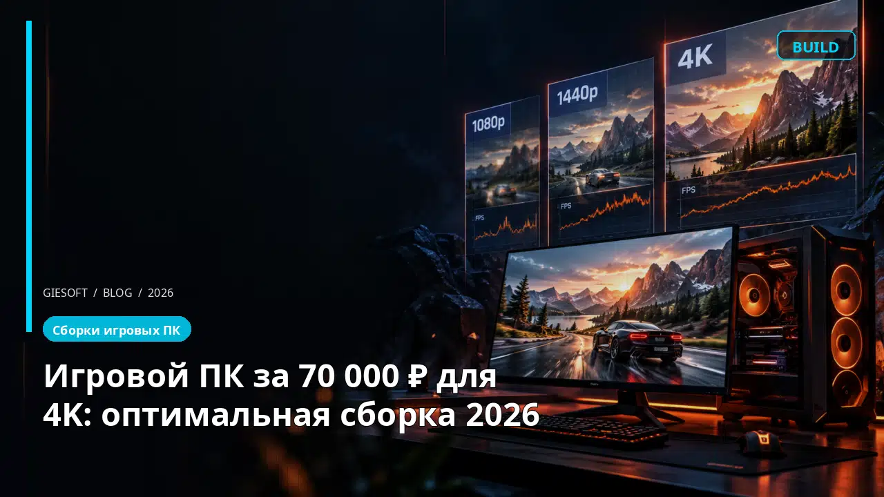 Игровой ПК за 70 000 ₽ для 4K: оптимальная сборка 2026