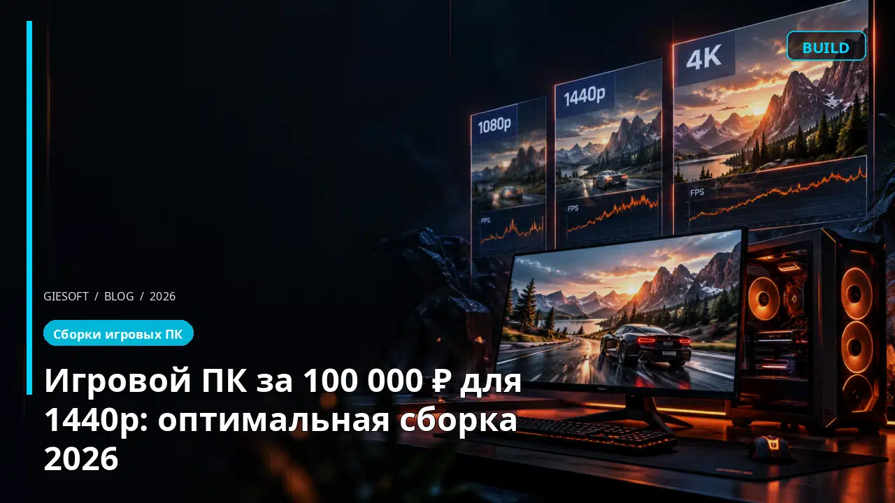 Игровой ПК за 100 000 ₽ для 1440p: оптимальная сборка 2026