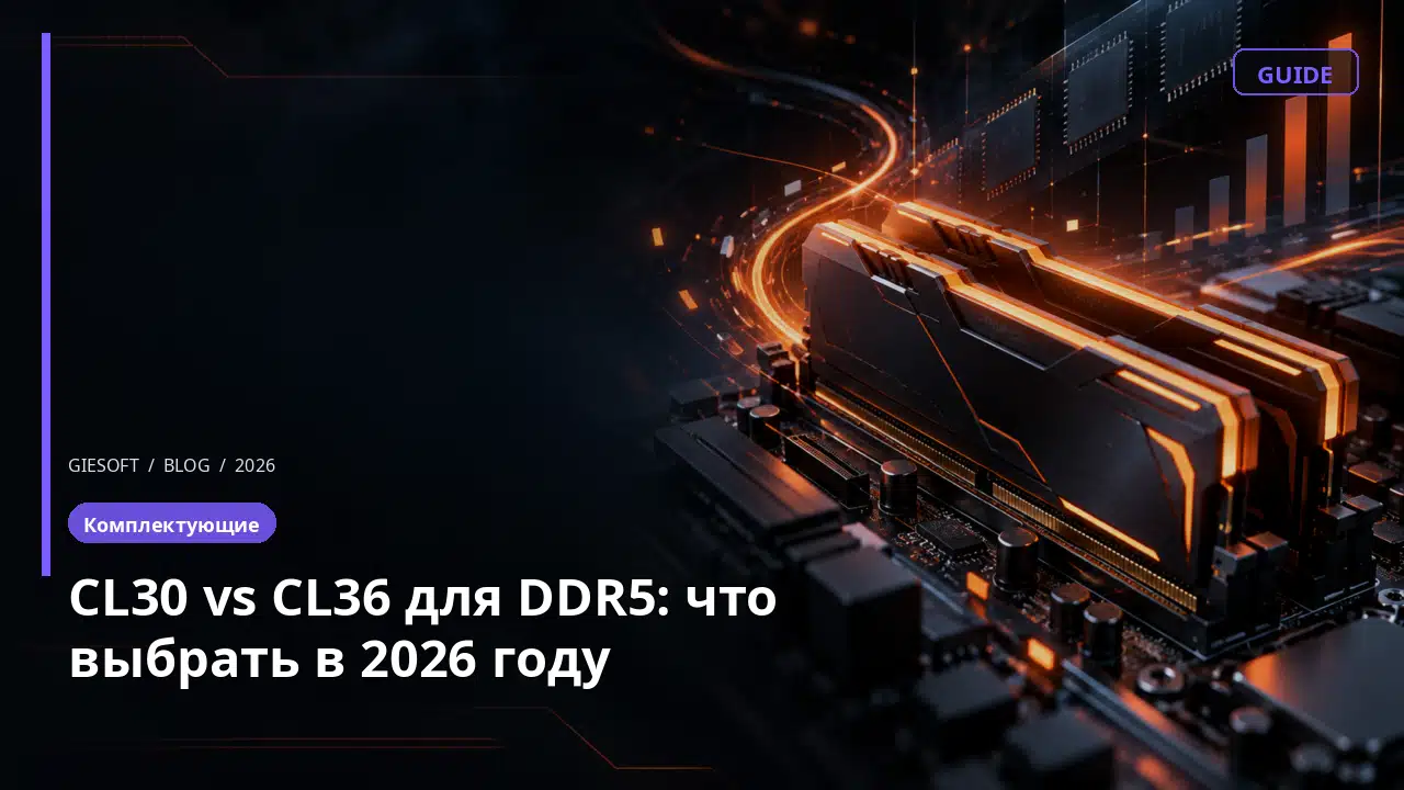 CL30 vs CL36 для DDR5: что выбрать в 2026 году