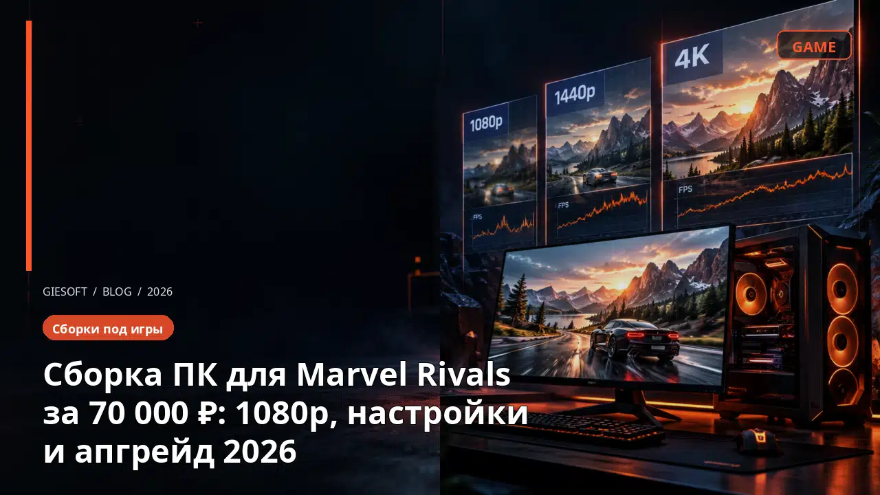 Сборка ПК для Marvel Rivals за 70 000 ₽: 1080p, настройки и апгрейд 2026