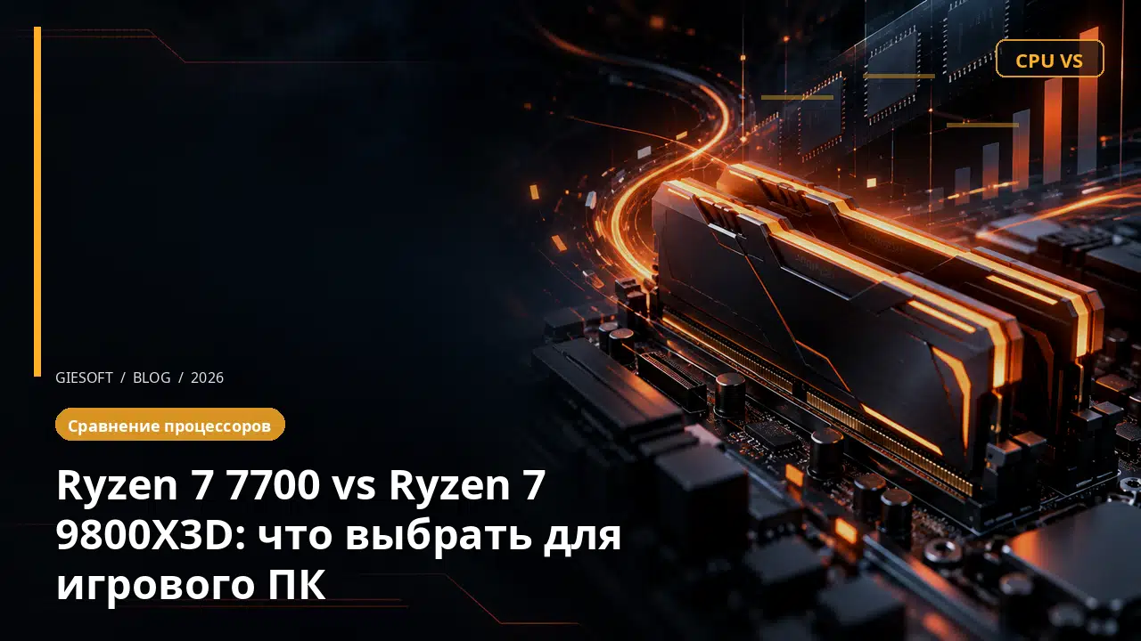 Ryzen 7 7700 vs Ryzen 7 9800X3D: что выбрать для игрового ПК