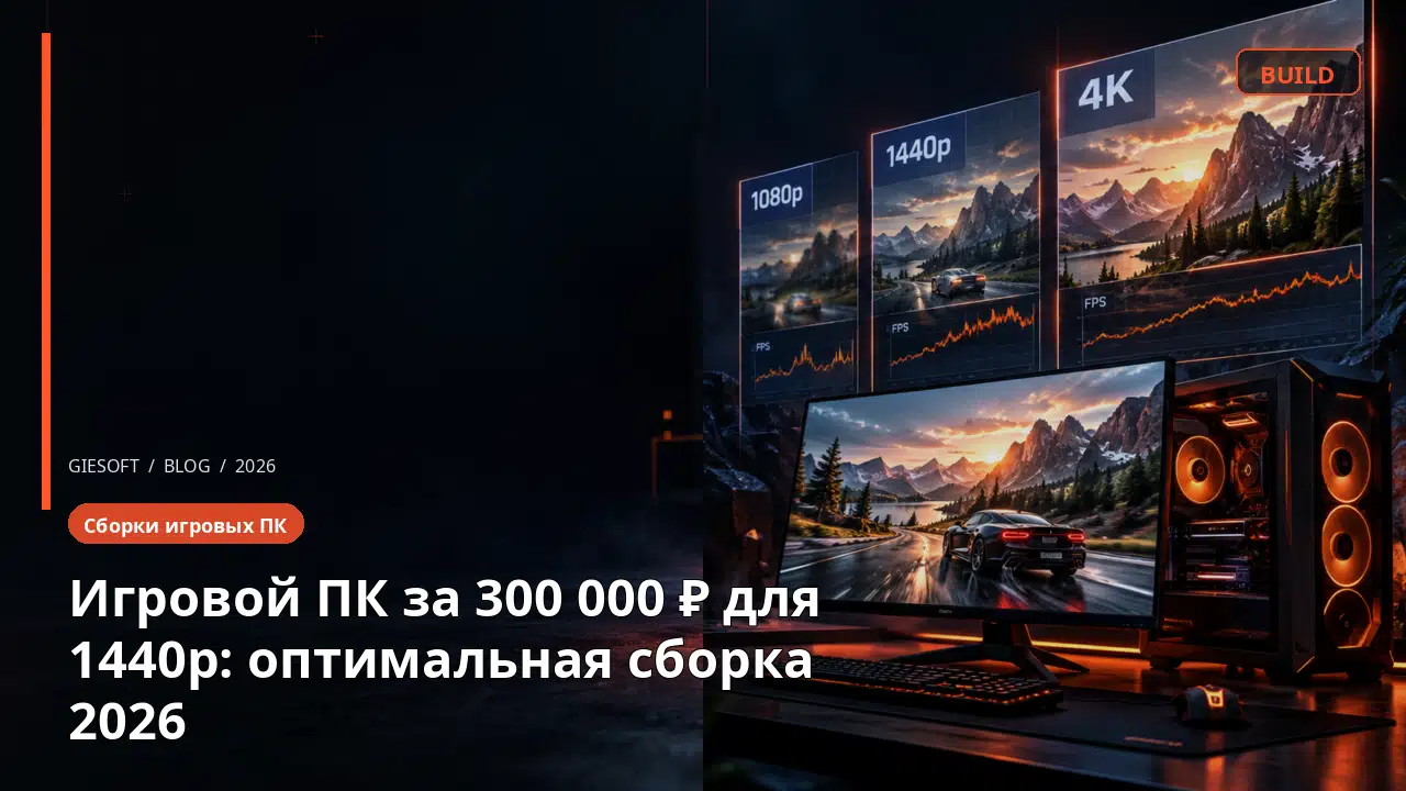 Игровой ПК за 300 000 ₽ для 1440p: оптимальная сборка 2026