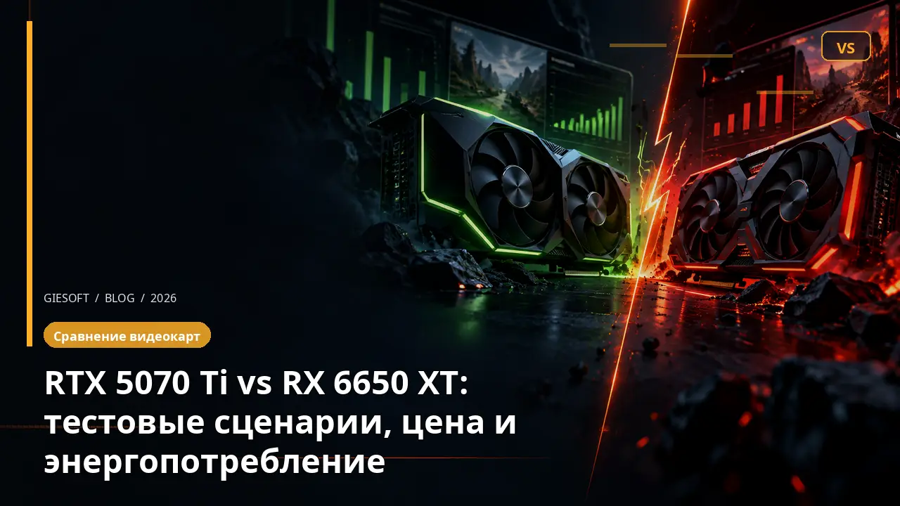 RTX 5070 Ti vs RX 6650 XT: тестовые сценарии, цена и энергопотребление