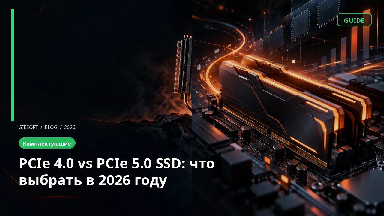 PCIe 4.0 vs PCIe 5.0 SSD: что выбрать в 2026 году