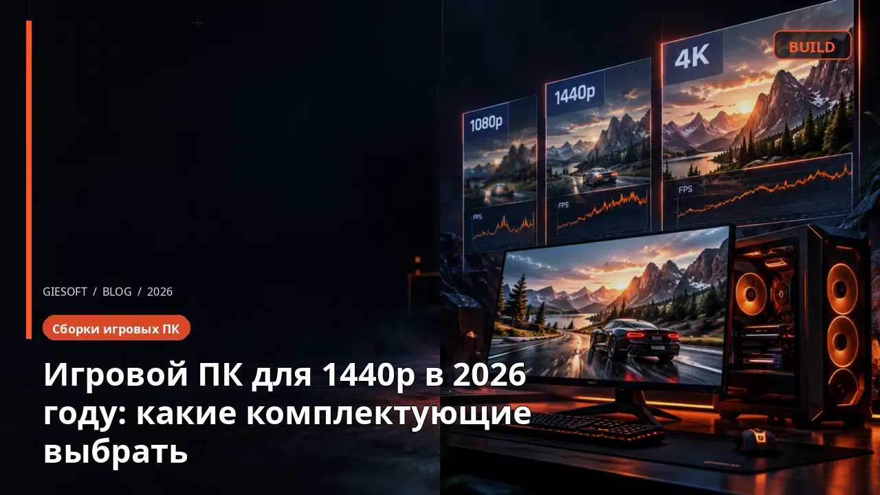 Игровой ПК для 1440p в 2026 году: какие комплектующие выбрать