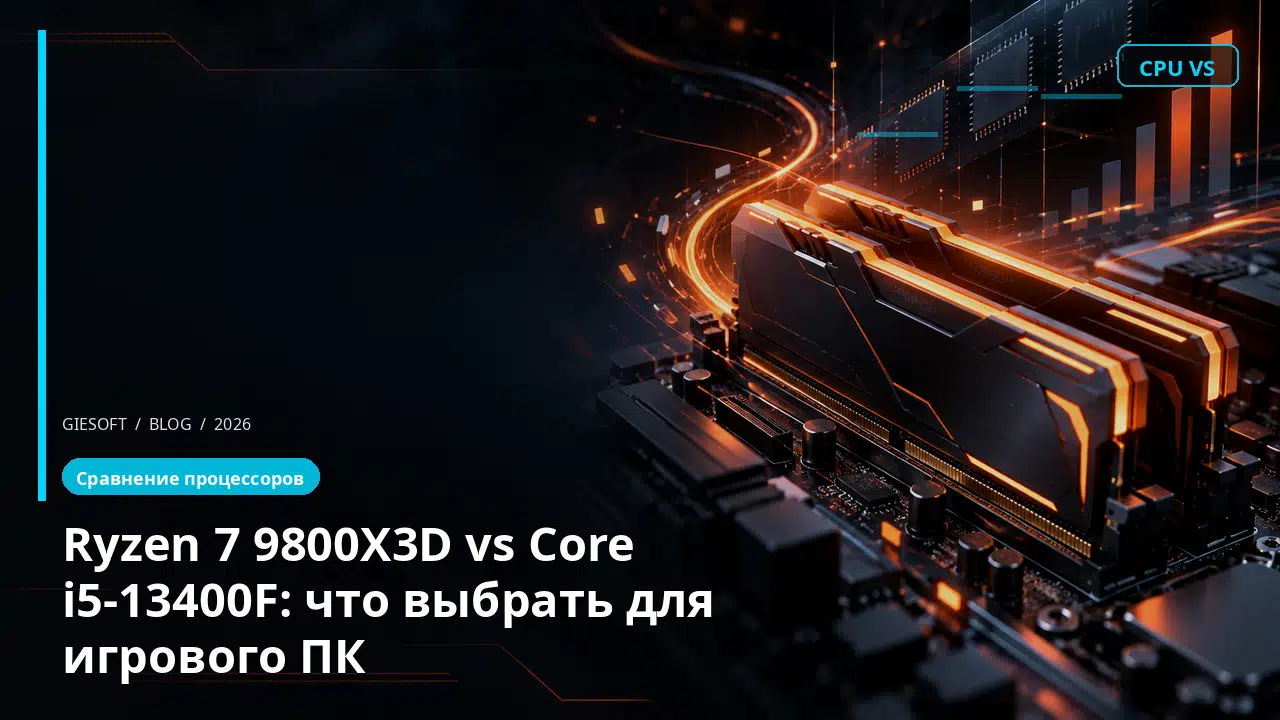 Ryzen 7 9800X3D vs Core i5-13400F: что выбрать для игрового ПК