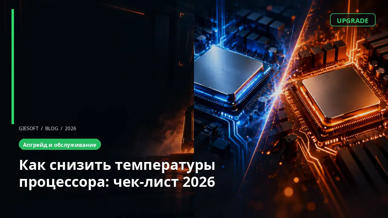 Как снизить температуры процессора: чек-лист 2026