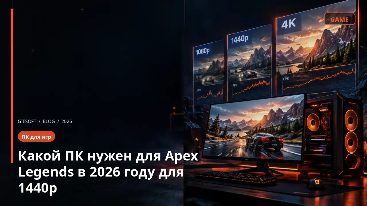Какой ПК нужен для Apex Legends в 2026 году для 1440p