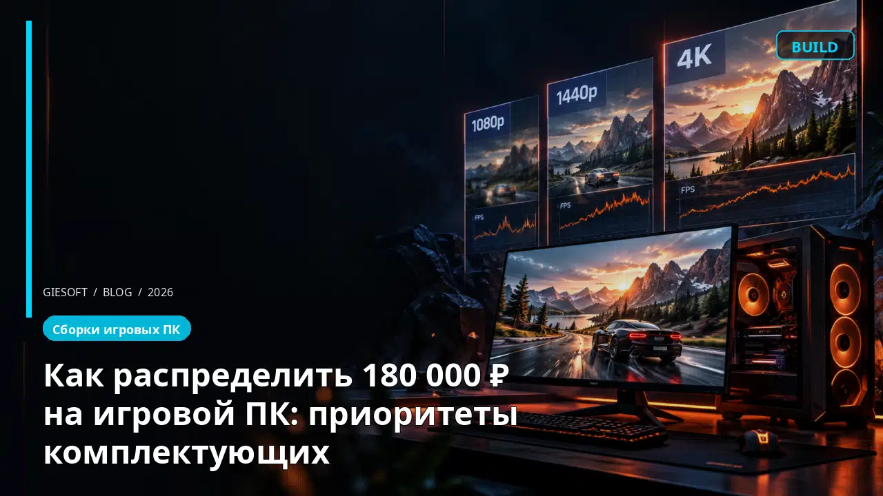 Как распределить 180 000 ₽ на игровой ПК: приоритеты комплектующих
