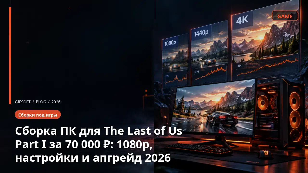 Сборка ПК для The Last of Us Part I за 70 000 ₽: 1080p, настройки и апгрейд 2026