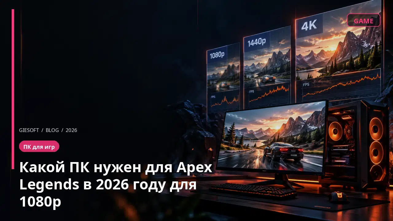 Какой ПК нужен для Apex Legends в 2026 году для 1080p
