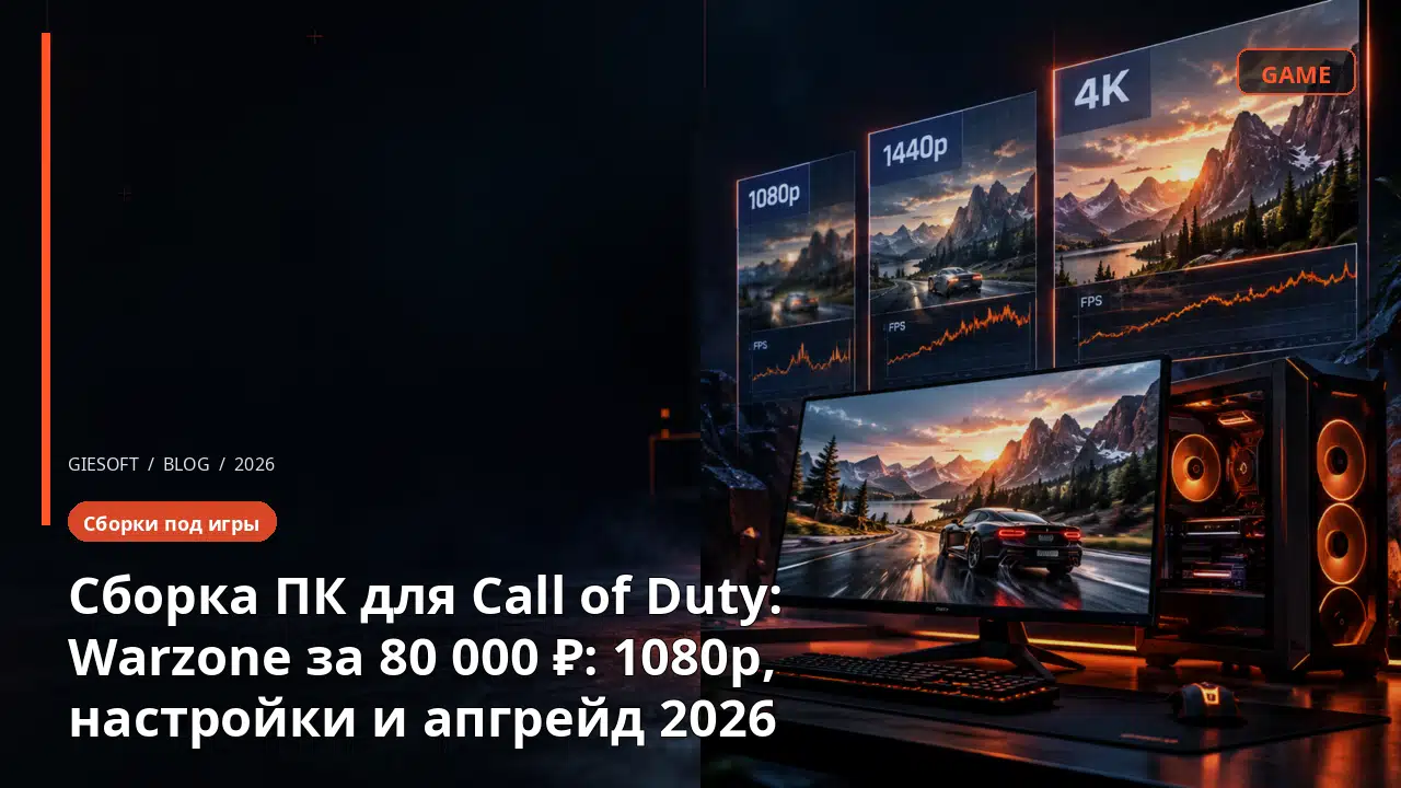 Сборка ПК для Call of Duty: Warzone за 80 000 ₽: 1080p, настройки и апгрейд 2026