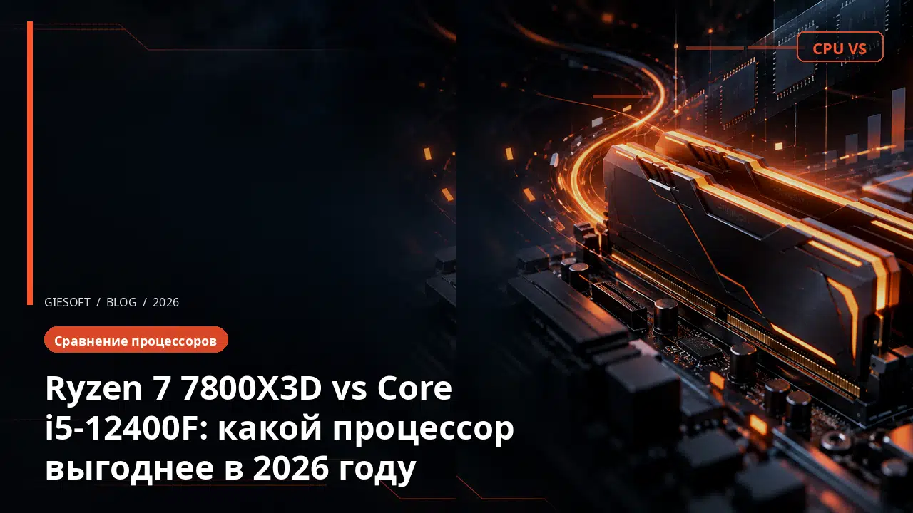 Ryzen 7 7800X3D vs Core i5-12400F: какой процессор выгоднее в 2026 году