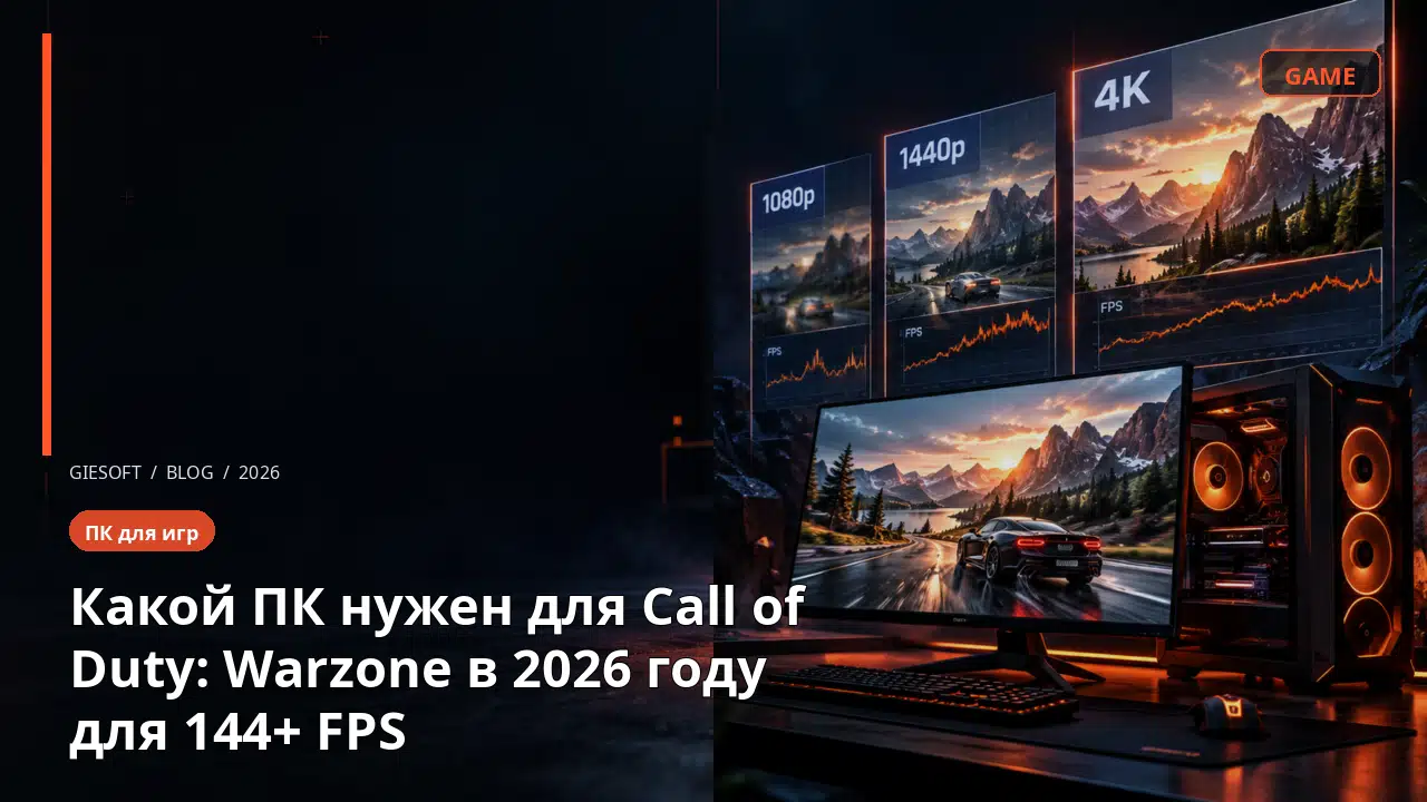 Какой ПК нужен для Call of Duty: Warzone в 2026 году для 144+ FPS