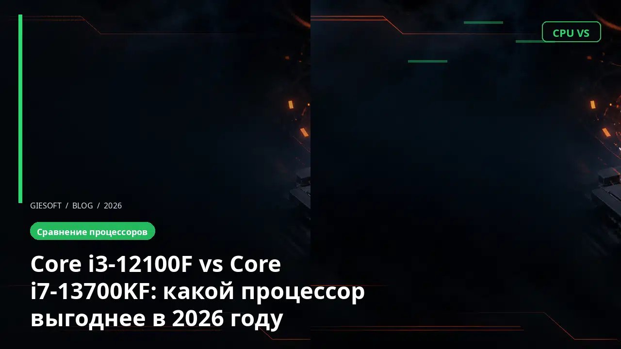 Core i3-12100F vs Core i7-13700KF: какой процессор выгоднее в 2026 году