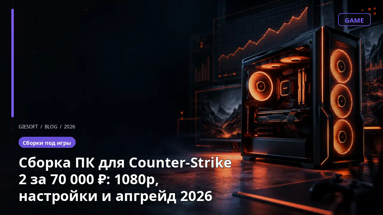 Сборка ПК для Counter-Strike 2 за 70 000 ₽: 1080p, настройки и апгрейд 2026