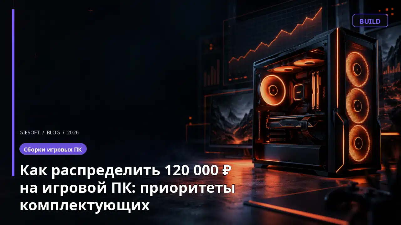Как распределить 120 000 ₽ на игровой ПК: приоритеты комплектующих