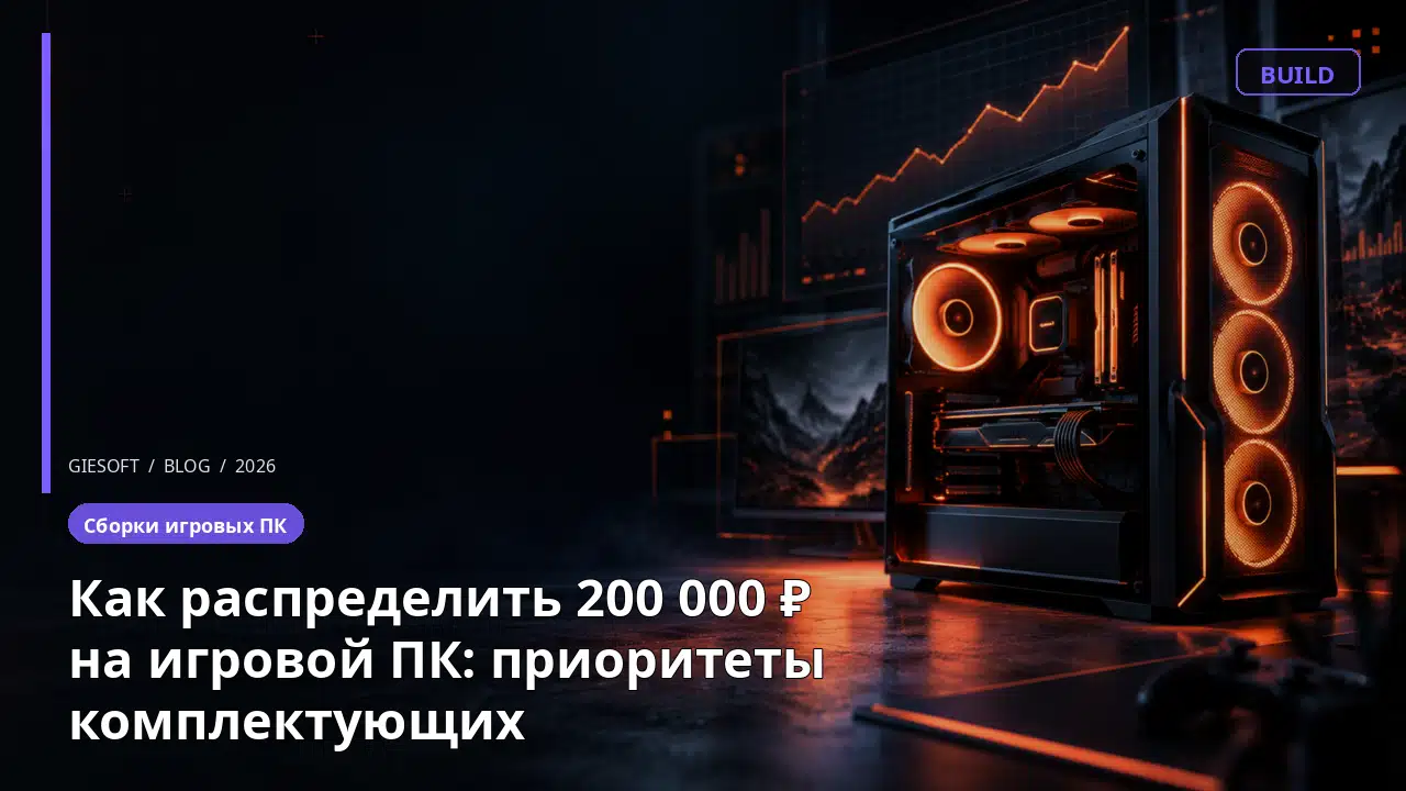 Как распределить 200 000 ₽ на игровой ПК: приоритеты комплектующих