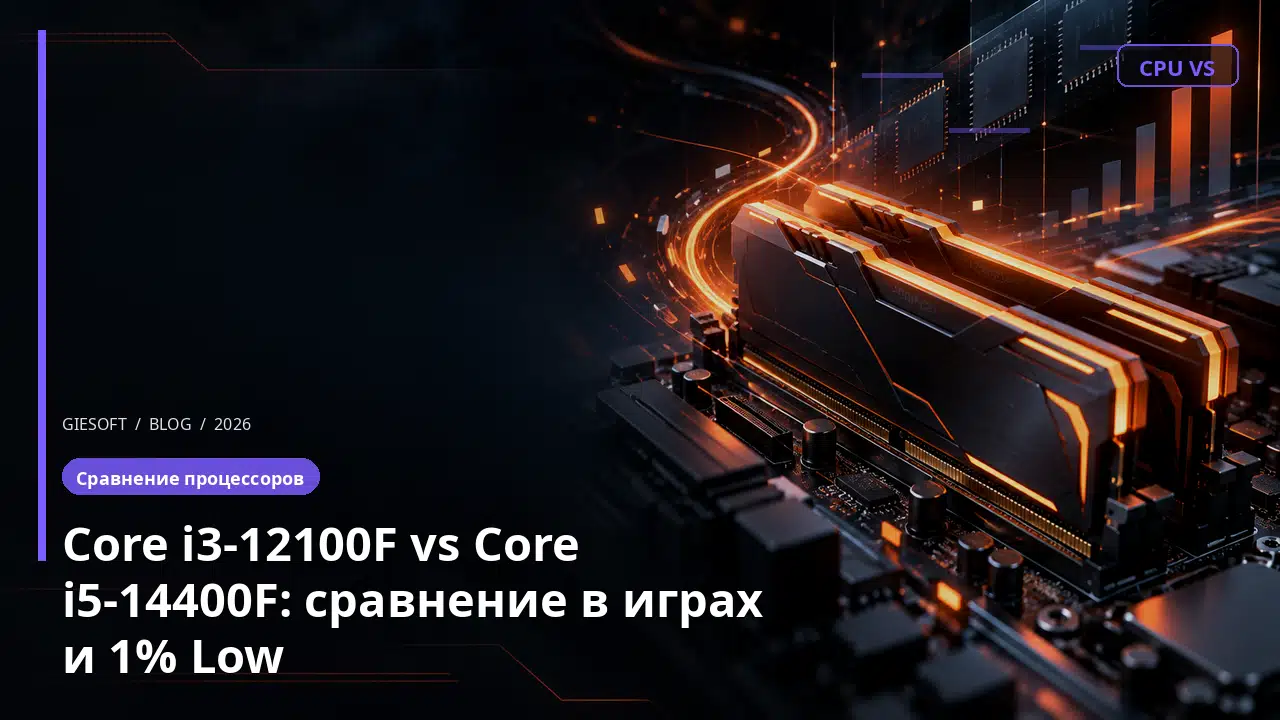 Core i3-12100F vs Core i5-14400F: сравнение в играх и 1% Low