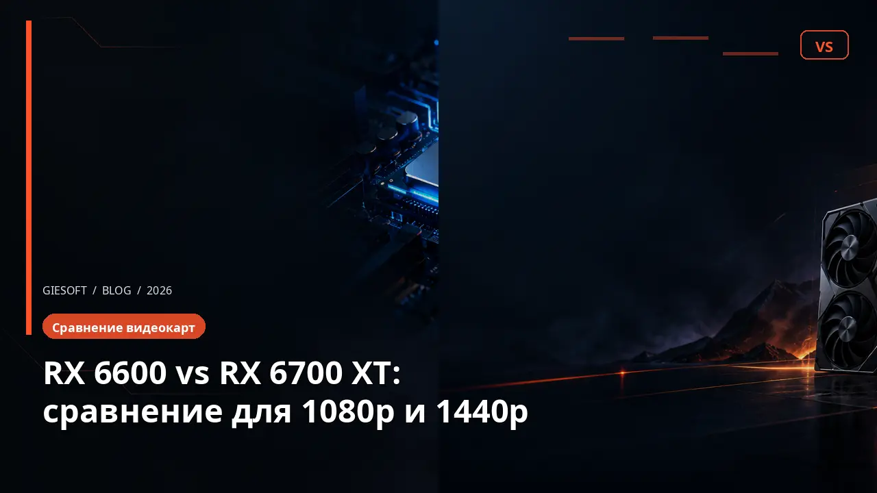 RX 6600 vs RX 6700 XT: сравнение для 1080p и 1440p