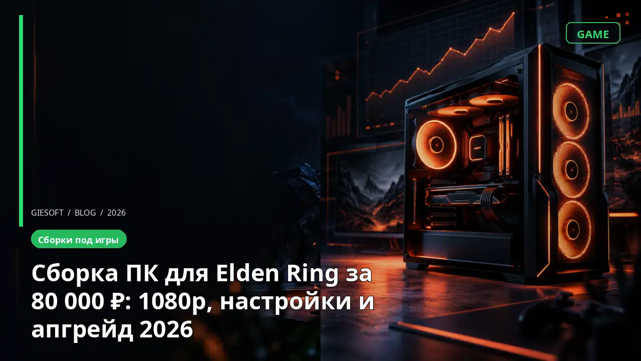Сборка ПК для Elden Ring за 80 000 ₽: 1080p, настройки и апгрейд 2026