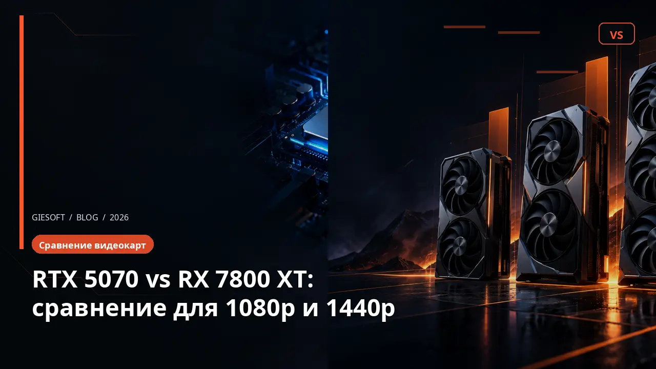 RTX 5070 vs RX 7800 XT: сравнение для 1080p и 1440p