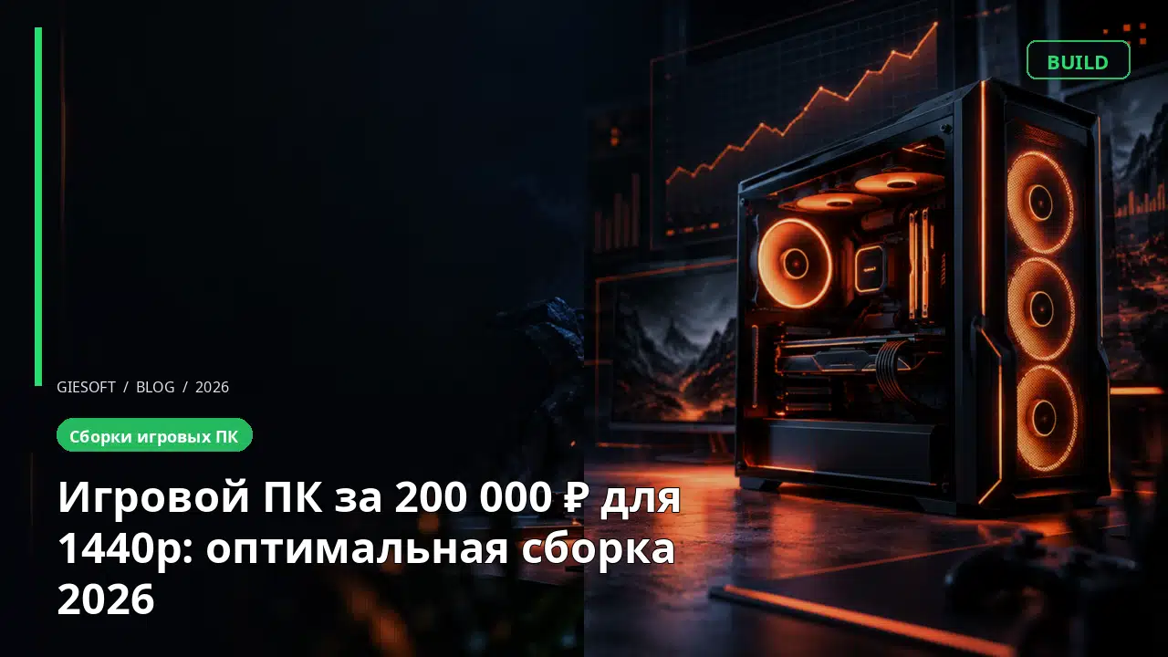 Игровой ПК за 200 000 ₽ для 1440p: оптимальная сборка 2026